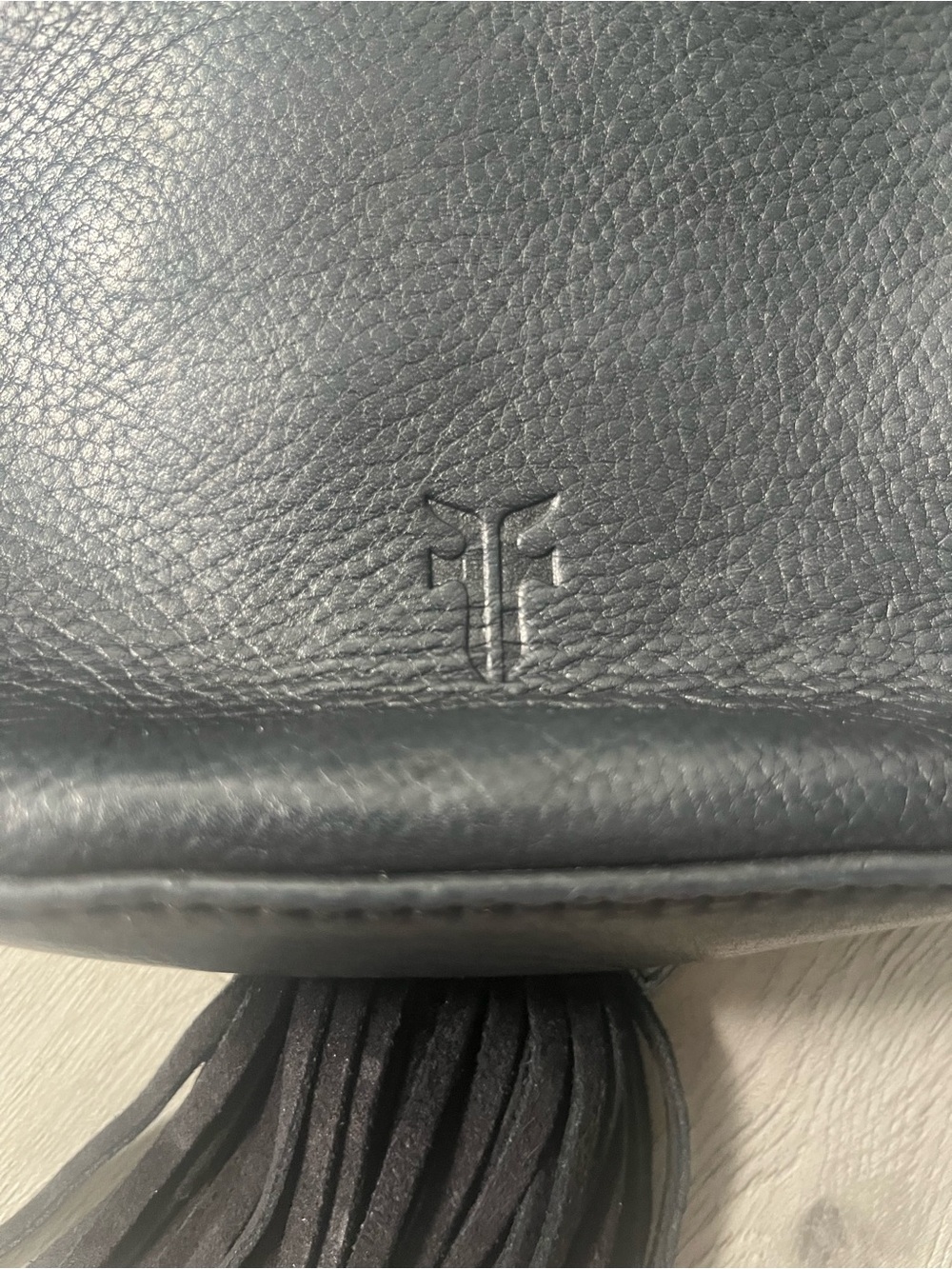 Frye Black Leather Crossbody with Tassel Detail - Picture 7 of 11